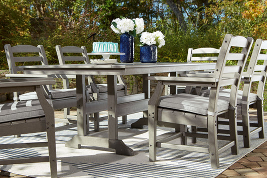 Visola - Gray - 7 Pc. - Dining Set with 6 Chairs - Hornell Furniture Outlet