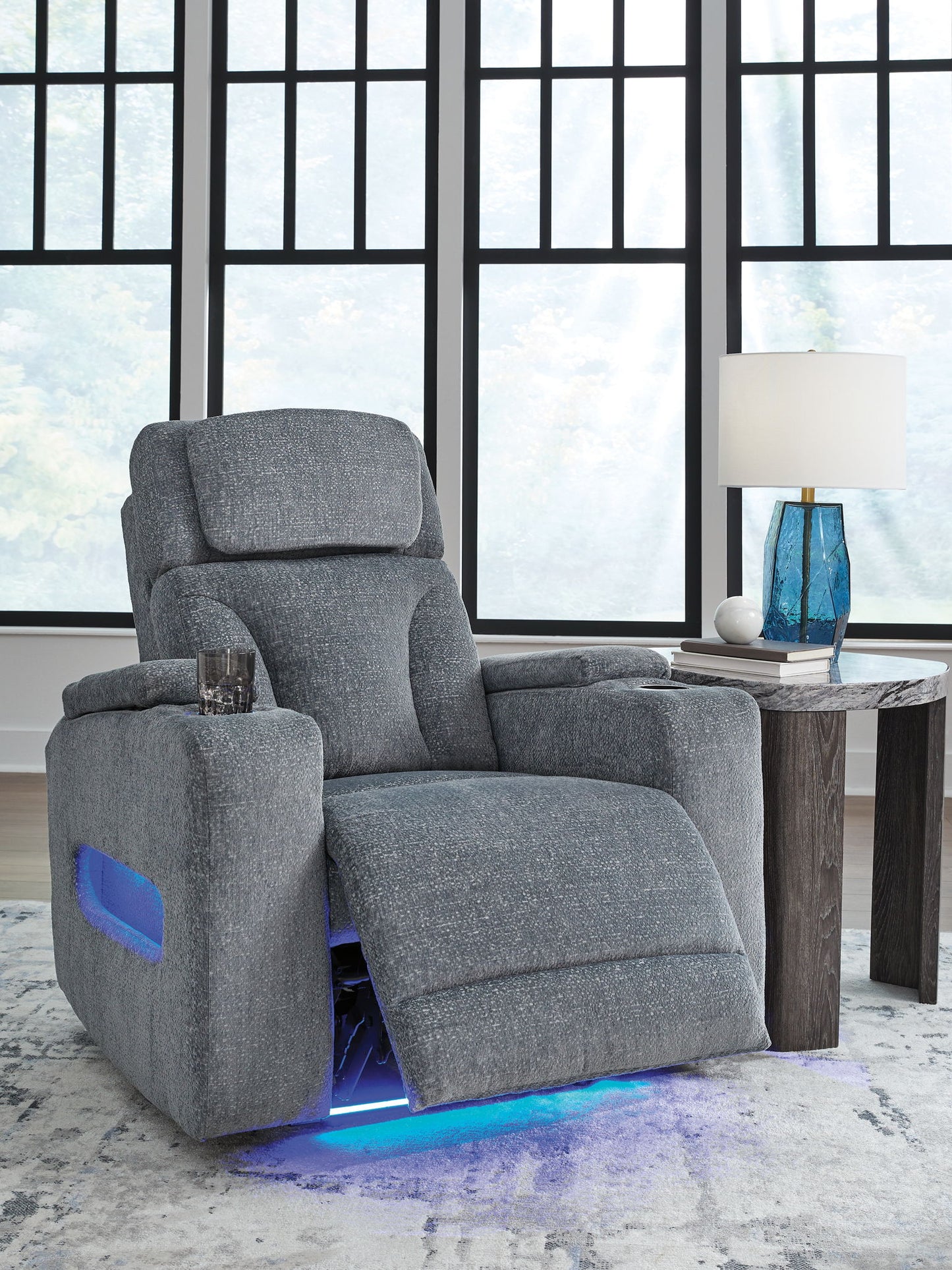 Studio Cave - Steel - Power Recliner - Hornell Furniture Outlet