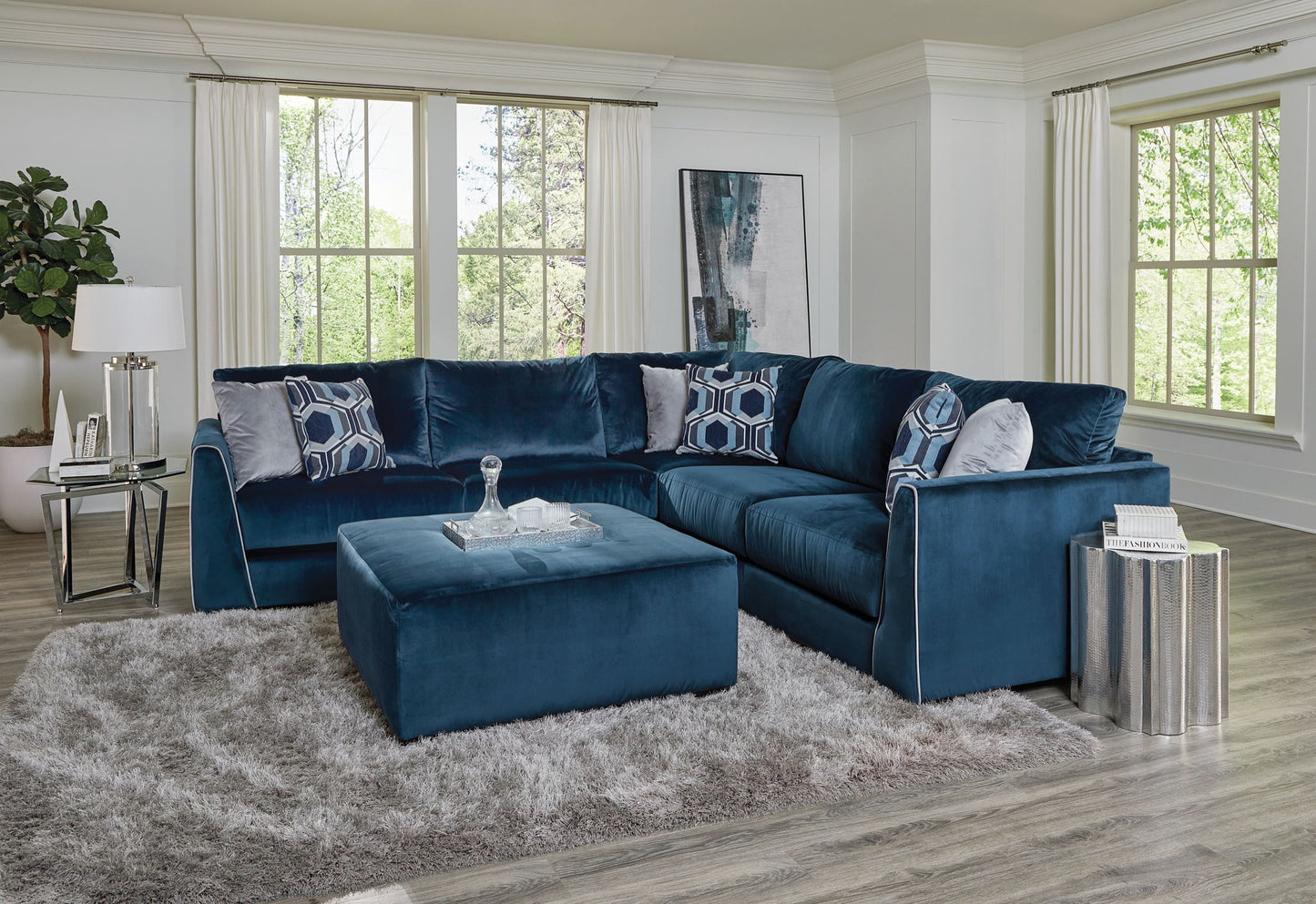 Jetson - Cocktail Ottoman - Nile - Hornell Furniture Outlet