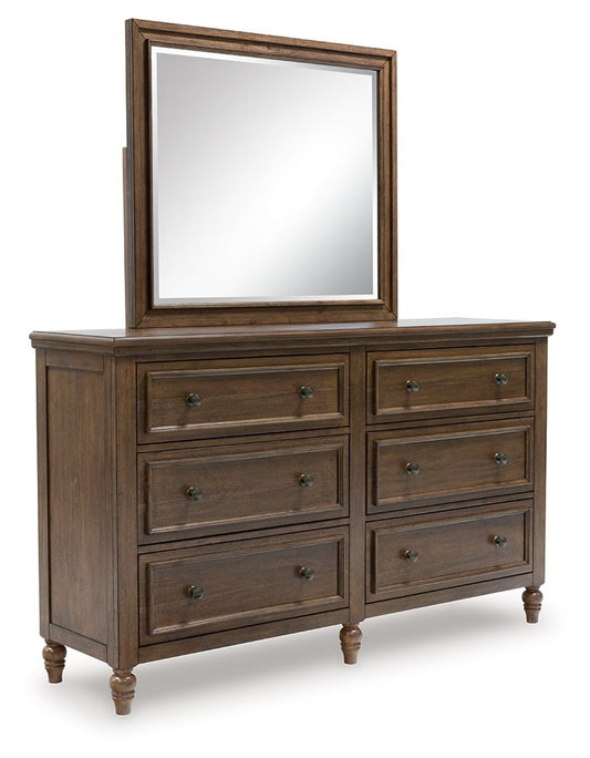 Sturlayne - Brown - Dresser And Mirror - Hornell Furniture Outlet