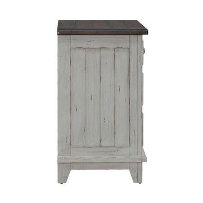 River Place - 3 Drawer Nightstand With Charging Station - White - Hornell Furniture Outlet