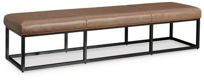 Joston - Accent Bench - Caramel - Hornell Furniture Outlet