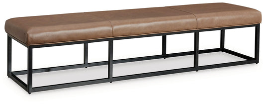 Joston - Accent Bench - Caramel - Hornell Furniture Outlet