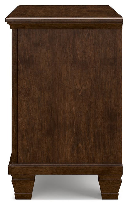 Danabrin - Brown - Two Drawer Nightstand - Hornell Furniture Outlet