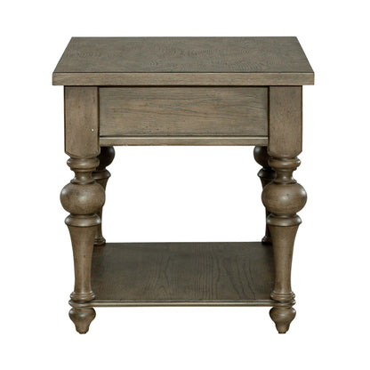 Americana Farmhouse - Drawer End Table - Light Brown - Hornell Furniture Outlet