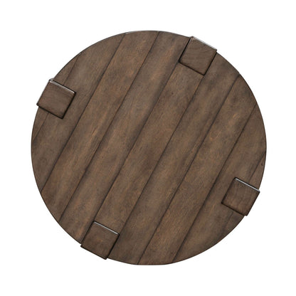 Broadmore - Round Chairside Table - Brown - Hornell Furniture Outlet