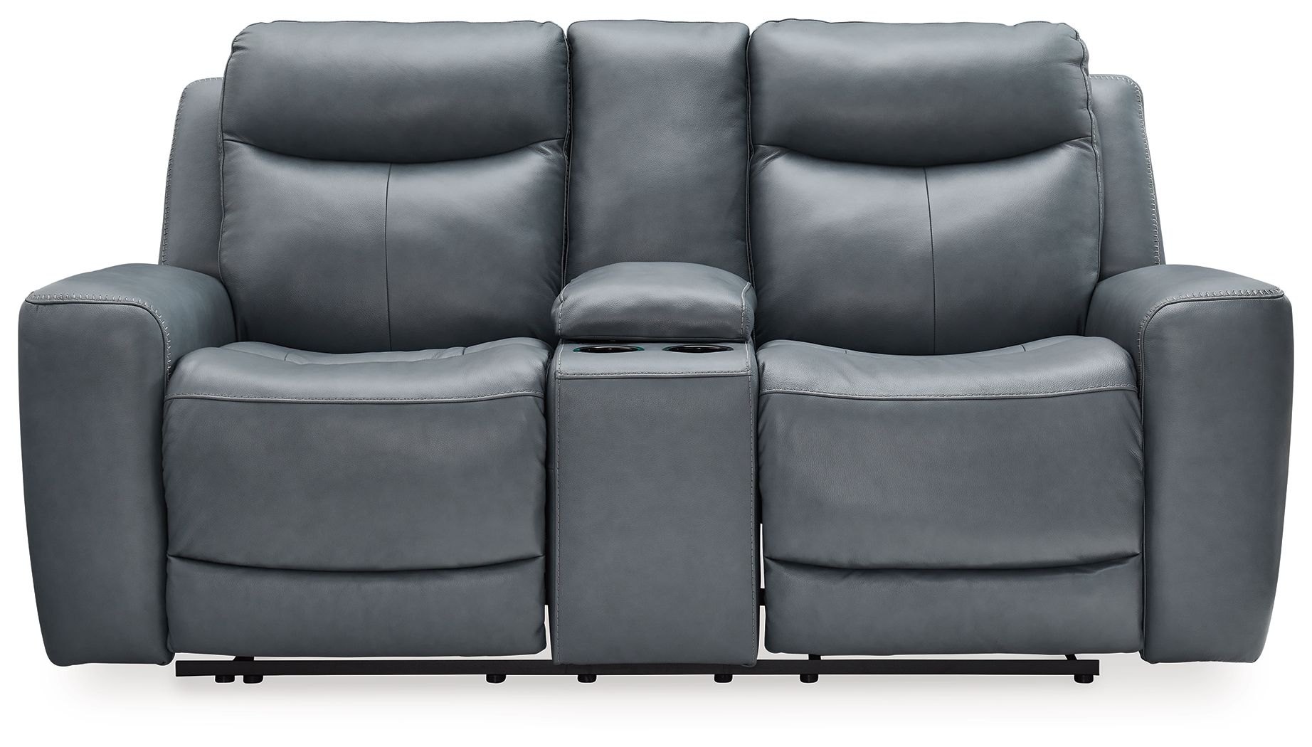 Mindanao - Power Reclining Loveseat With Console /Adj Hdrst - Hornell Furniture Outlet