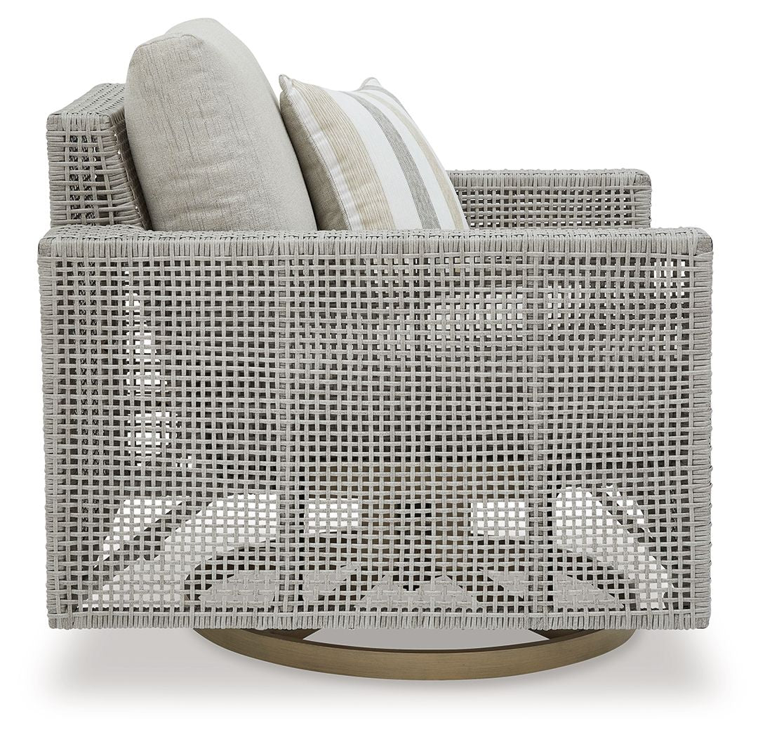 Seton Creek - Gray - Swivel Lounge With Cushion - Hornell Furniture Outlet