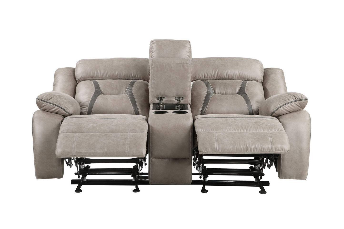 Tyson - Reclining Glider Console - Pearl Silver - Hornell Furniture Outlet