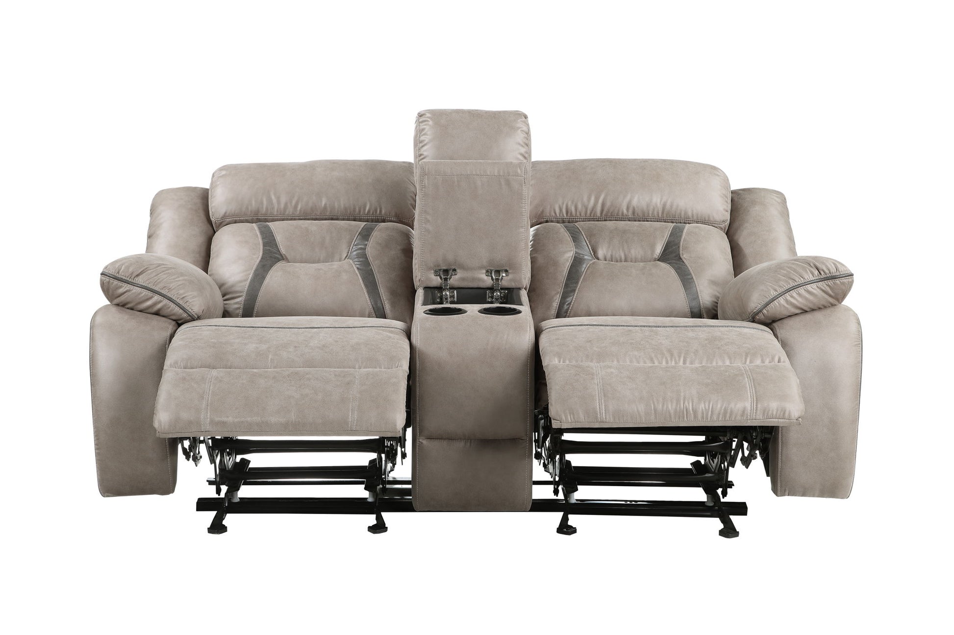 Tyson - Reclining Glider Console - Pearl Silver - Hornell Furniture Outlet