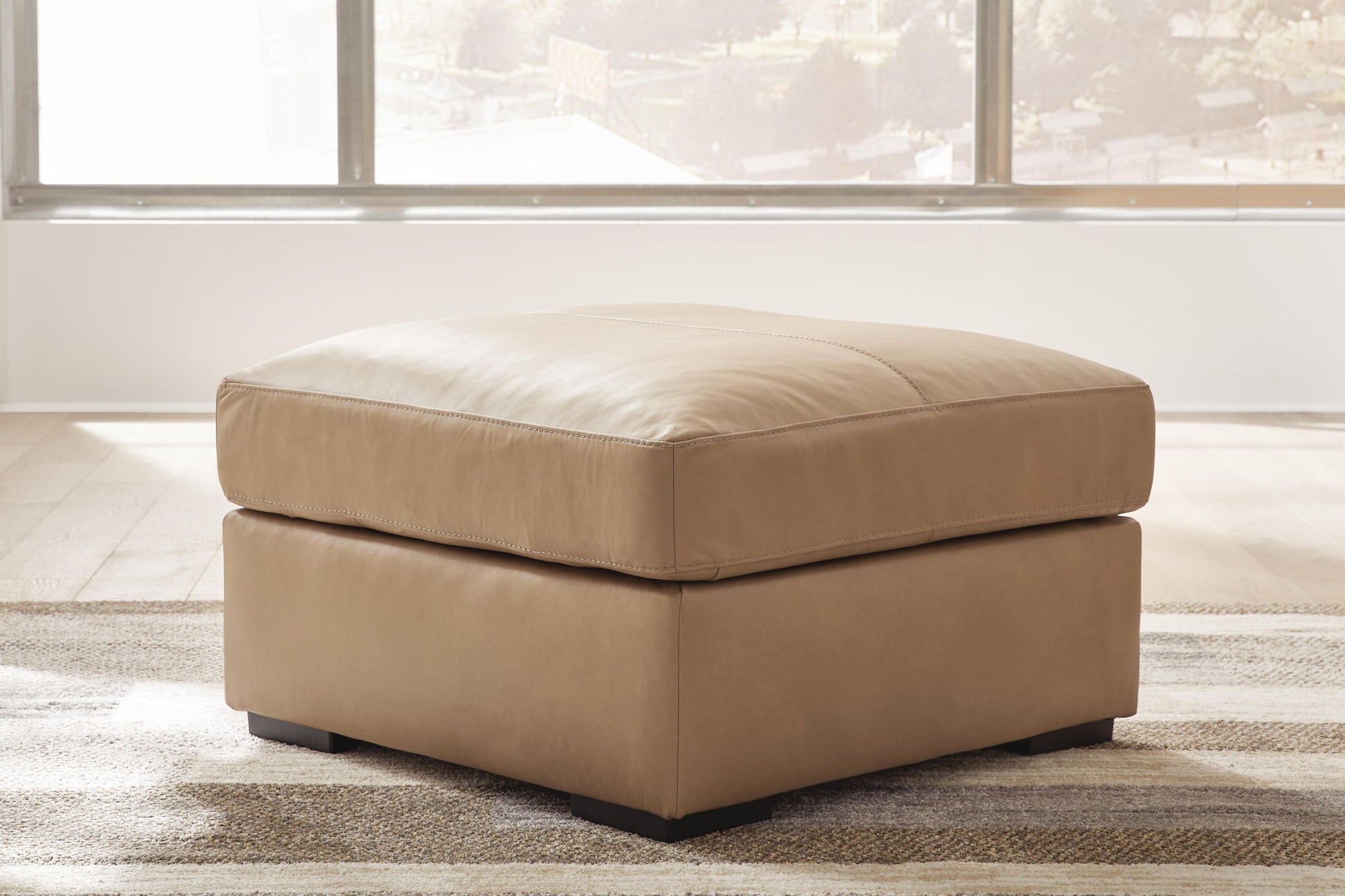 Bandon - Oversized Accent Ottoman - Toffee - Hornell Furniture Outlet