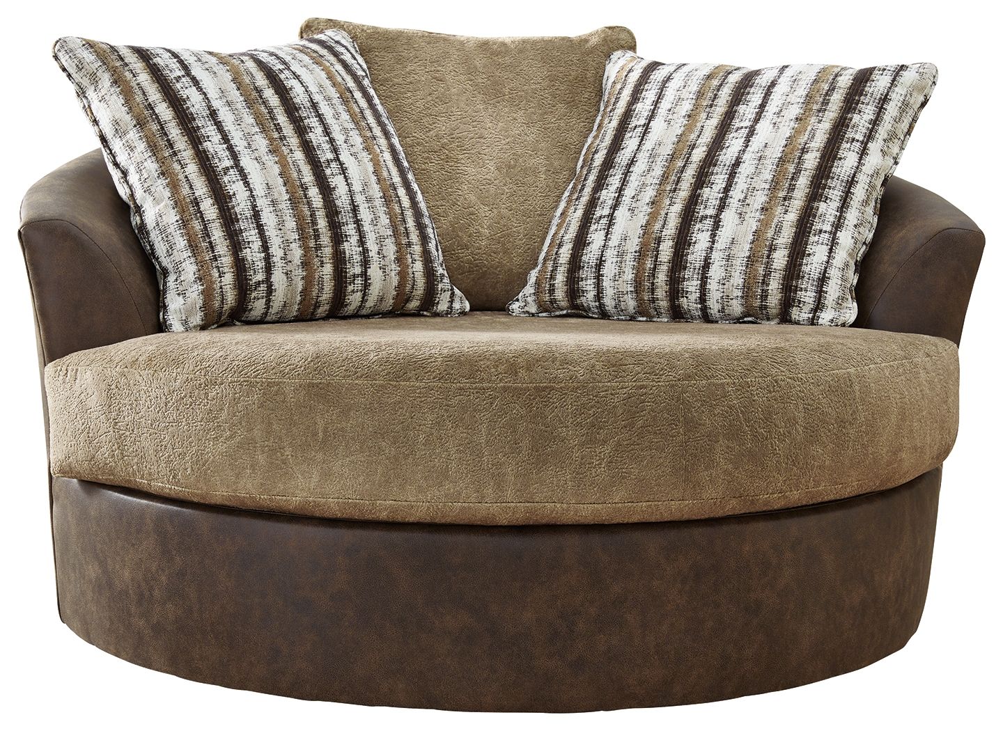 Alesbury - Chocolate - Oversized Swivel Accent Chair - Hornell Furniture Outlet