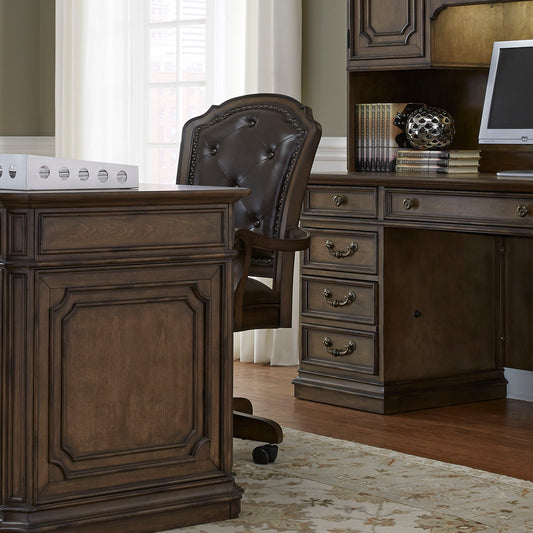 Amelia - Jr Executive Office Chair - Dark Brown - Hornell Furniture Outlet