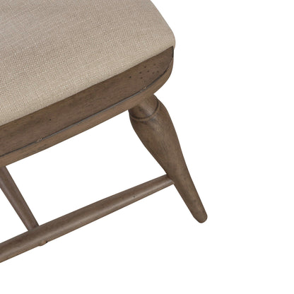 Americana Farmhouse - Upholstered Seat Windsor Chair (RTA) - Light Brown - Hornell Furniture Outlet