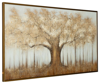 Dalewick - Brown / Gray / Gold Finish - Wall Art - Hornell Furniture Outlet