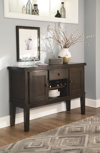 Haddigan - Dark Brown - Dining Room Server - Hornell Furniture Outlet