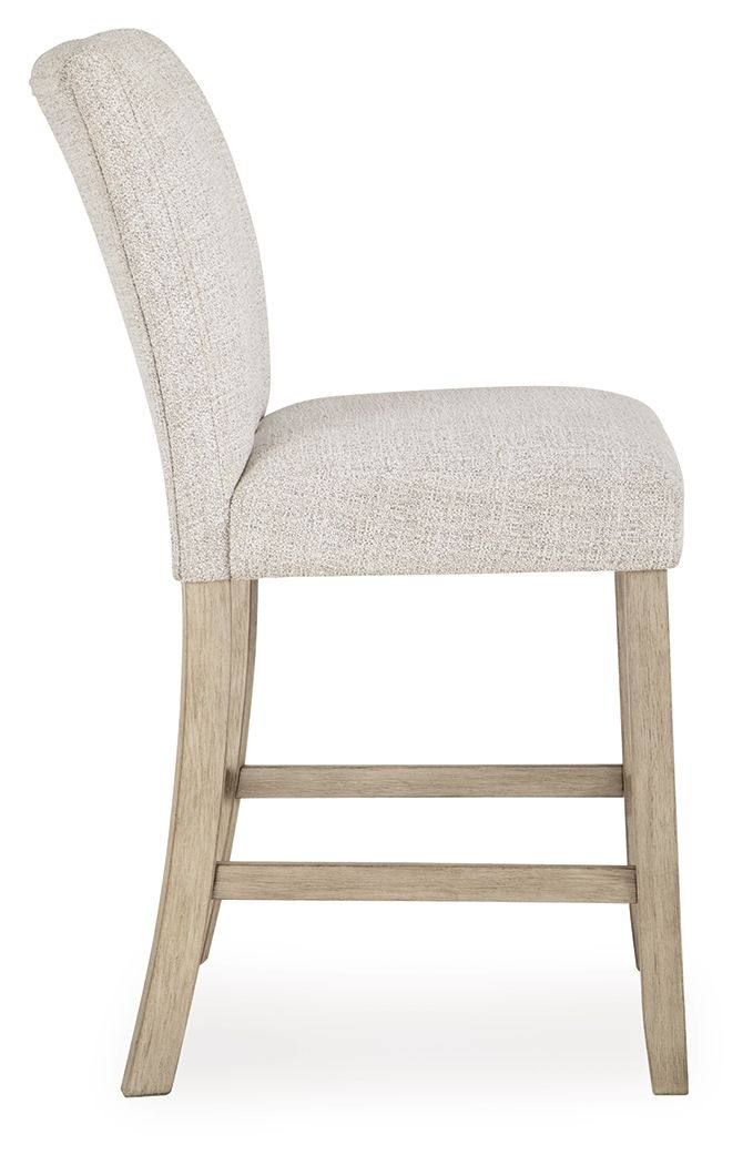 Larawyn - Upholstered Barstool (Set of 2) - Bisque - Hornell Furniture Outlet