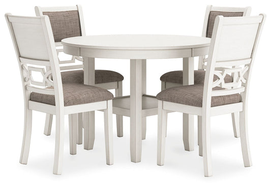 Erinberg - Antique White - Dining Room Table Set (Set of 5) - Hornell Furniture Outlet