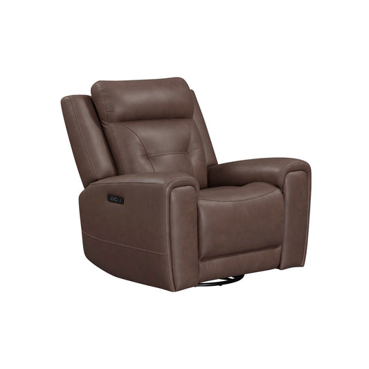 Beckham - Swivel Glider Recliner P2 - Brown - Hornell Furniture Outlet