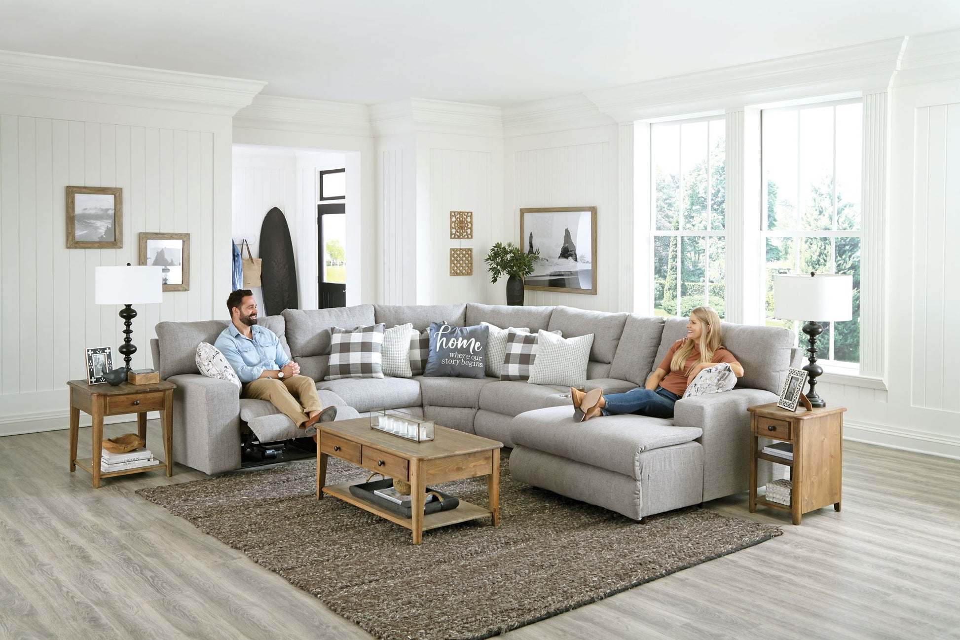 Rockport - Reclining Sectional - Hornell Furniture Outlet