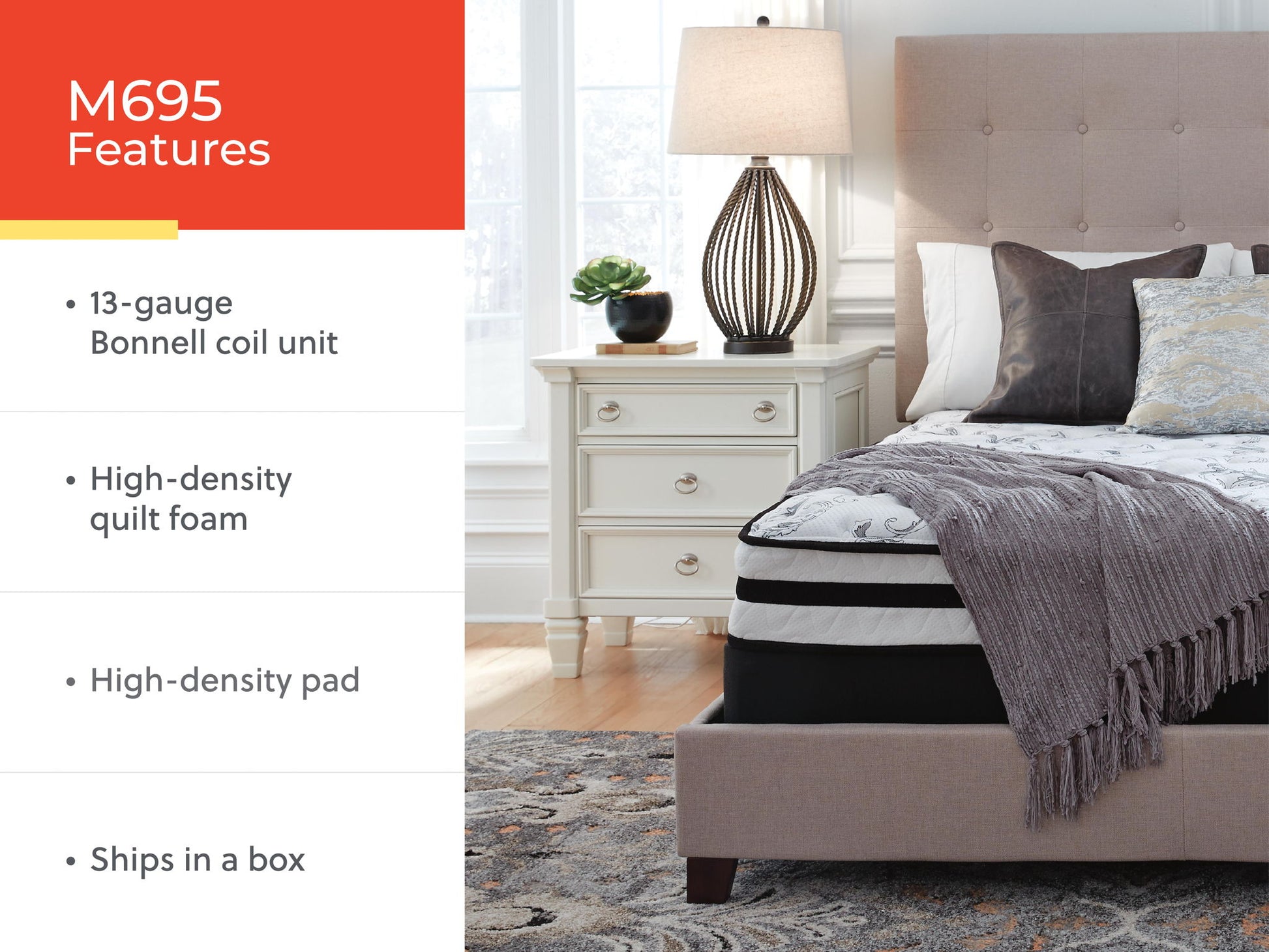 8 Inch Chime Innerspring - Firm Mattress - Hornell Furniture Outlet
