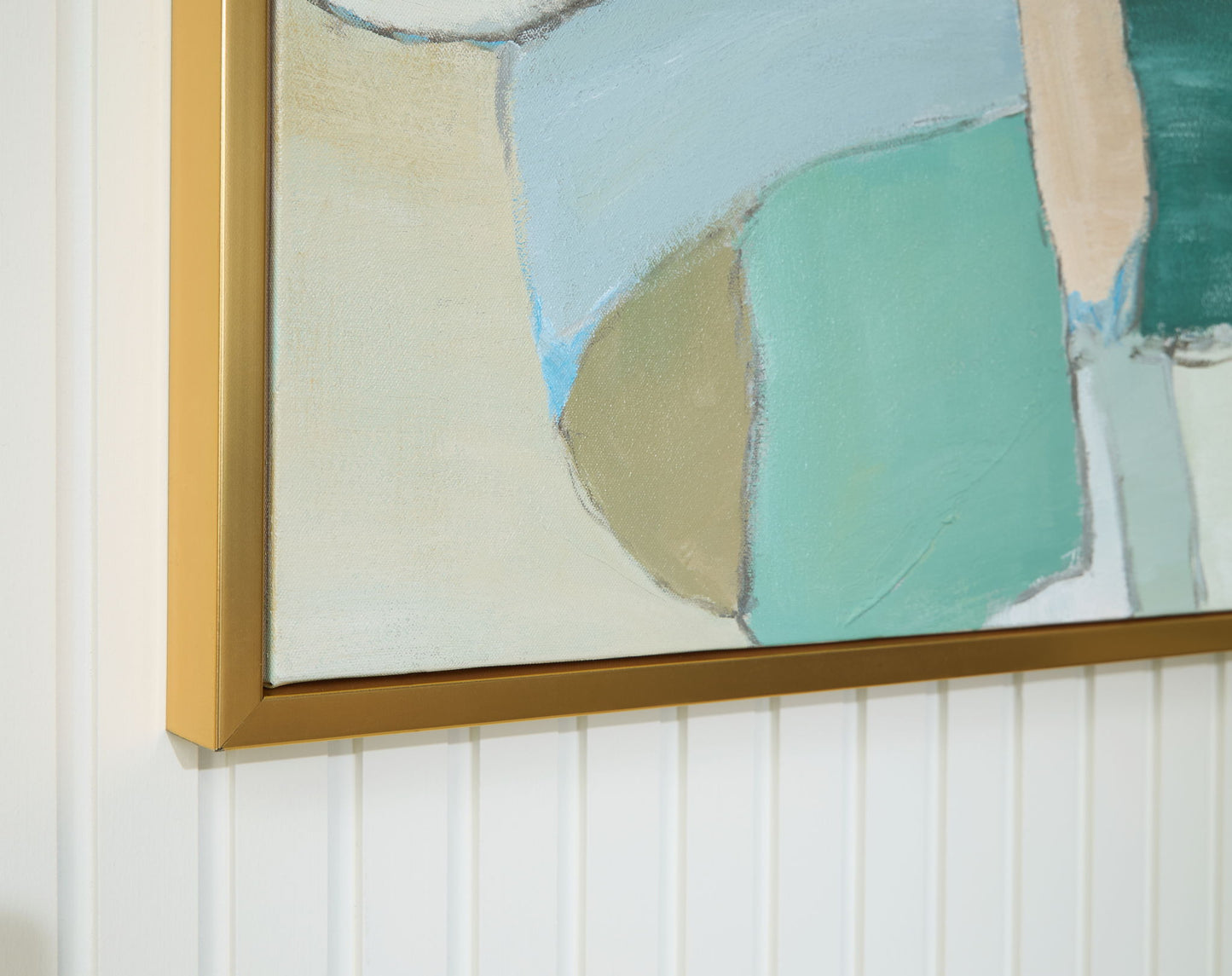 Wynburn - White / Blue / Green - Wall Art - Hornell Furniture Outlet