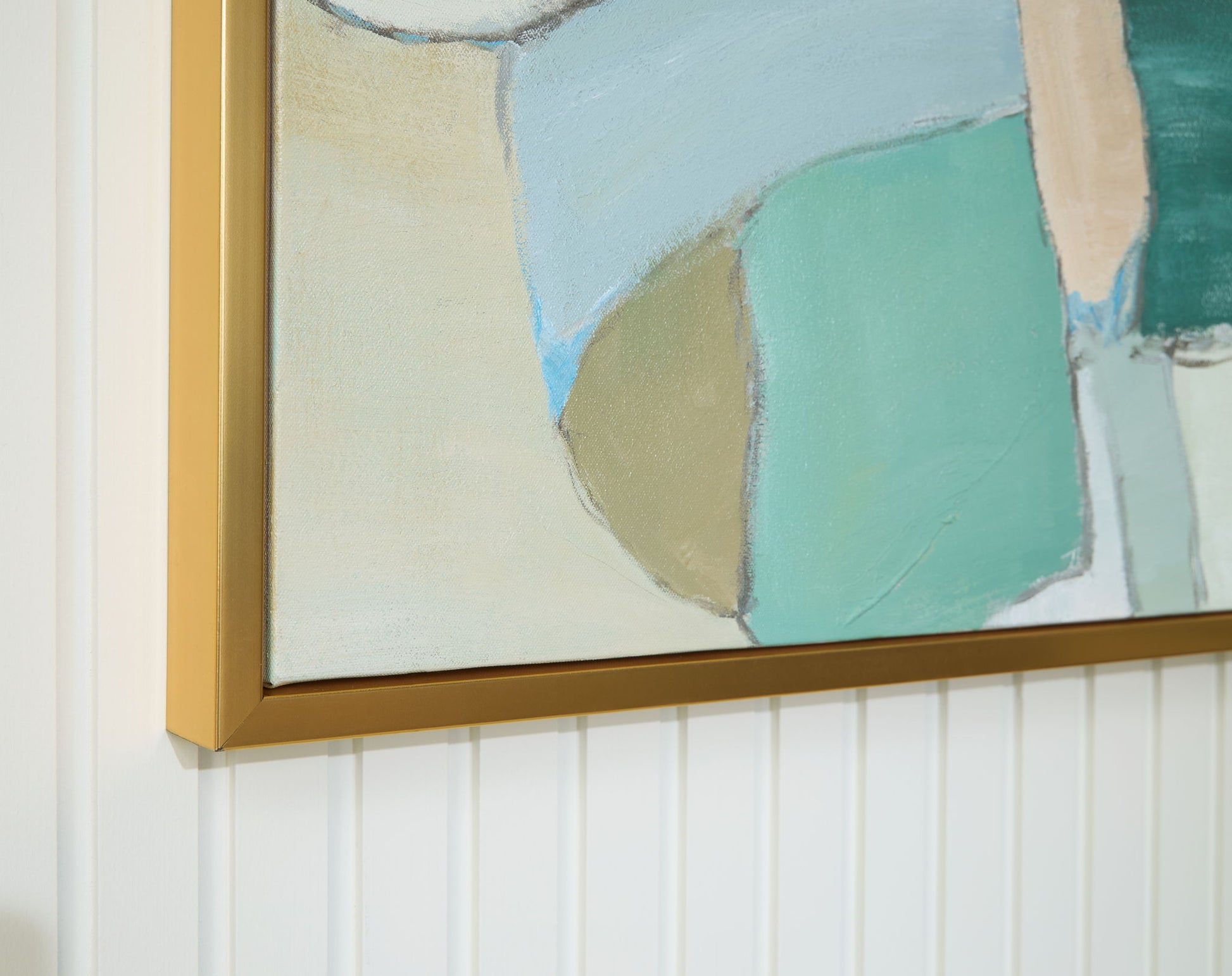 Wynburn - White / Blue / Green - Wall Art - Hornell Furniture Outlet