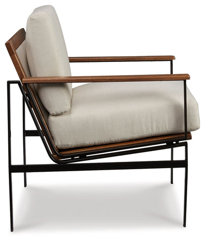 Tilden - Accent Chair - Ivory / Brown - Hornell Furniture Outlet
