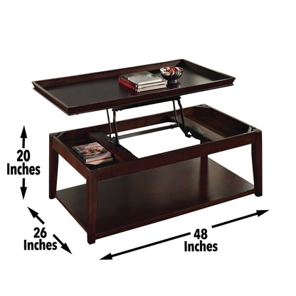 Clemson - Lift Top Cocktail Table - Brown - Hornell Furniture Outlet