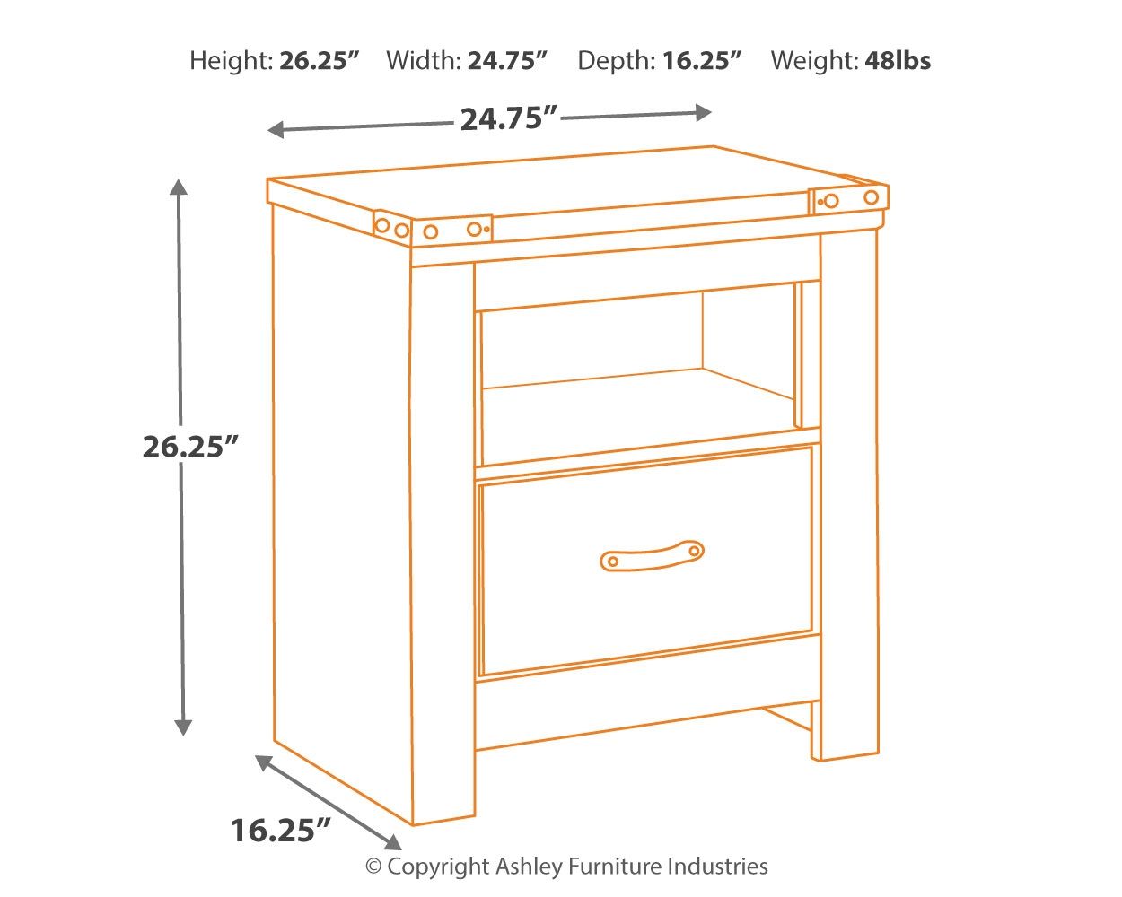 Trinell - Night Stand - Hornell Furniture Outlet