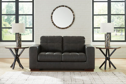 Luigi - Loveseat - Thunder - Hornell Furniture Outlet