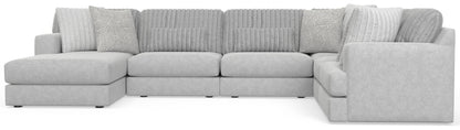 Logan - Upholstered Sectional With Comfort Coil Seating And Accent Pillows Included - Hornell Furniture Outlet