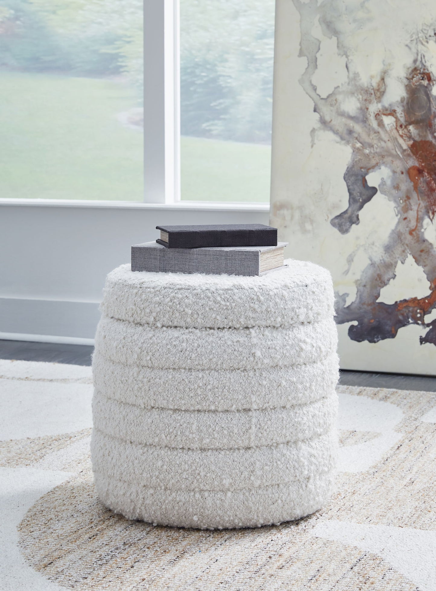 Duntler - Ivory - Storage Ottoman - Hornell Furniture Outlet