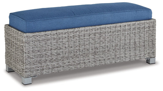 Naples Beach - Light Gray - Bench with Cushion - Hornell Furniture Outlet