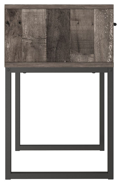 Neilsville - Black / Gray - One Drawer Night Stand - Hornell Furniture Outlet