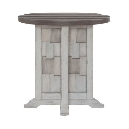 River Place - Round Chairside Table - White - Hornell Furniture Outlet