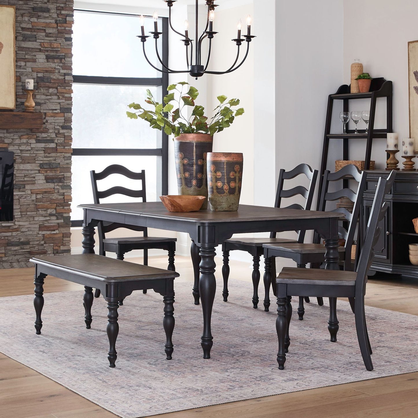 Magnolia Manor - Leg Table Set - Hornell Furniture Outlet