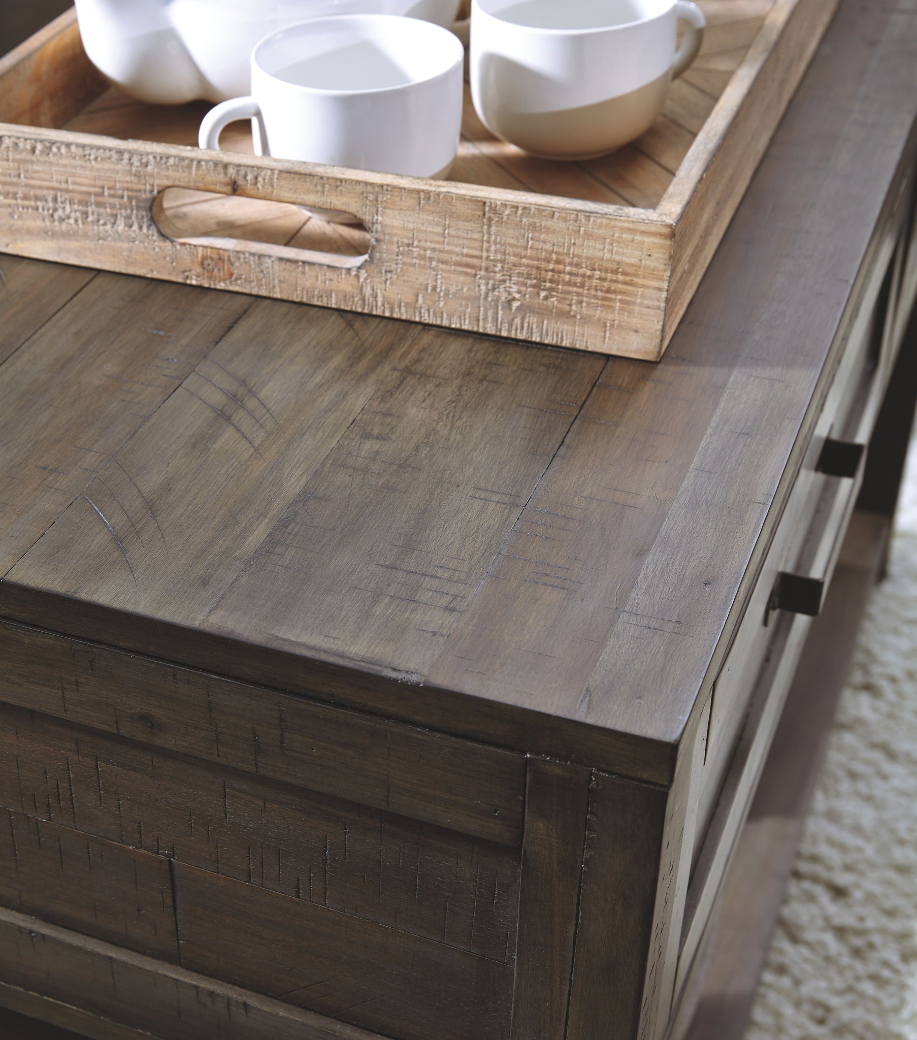 Johurst - Grayish Brown - Sofa Table - Hornell Furniture Outlet