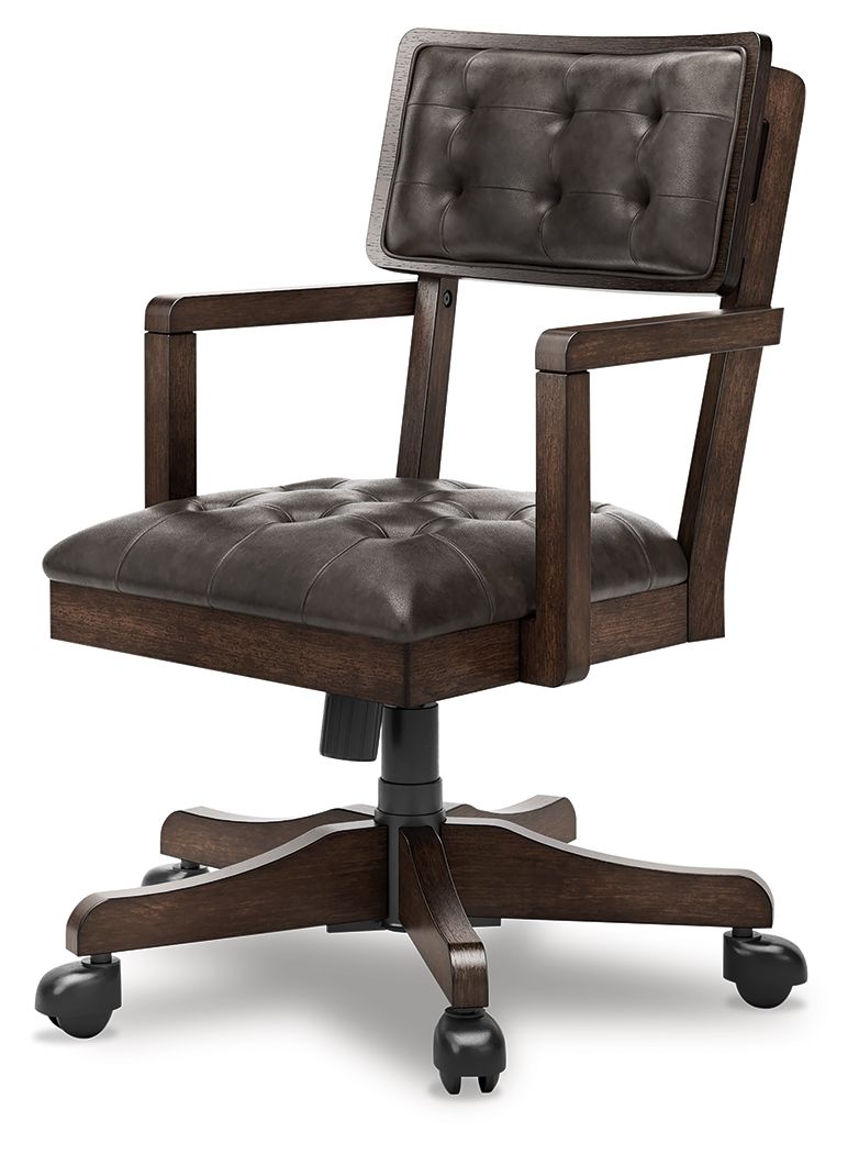 Breckington - Dark Brown - Home Office Desk Chair - Hornell Furniture Outlet