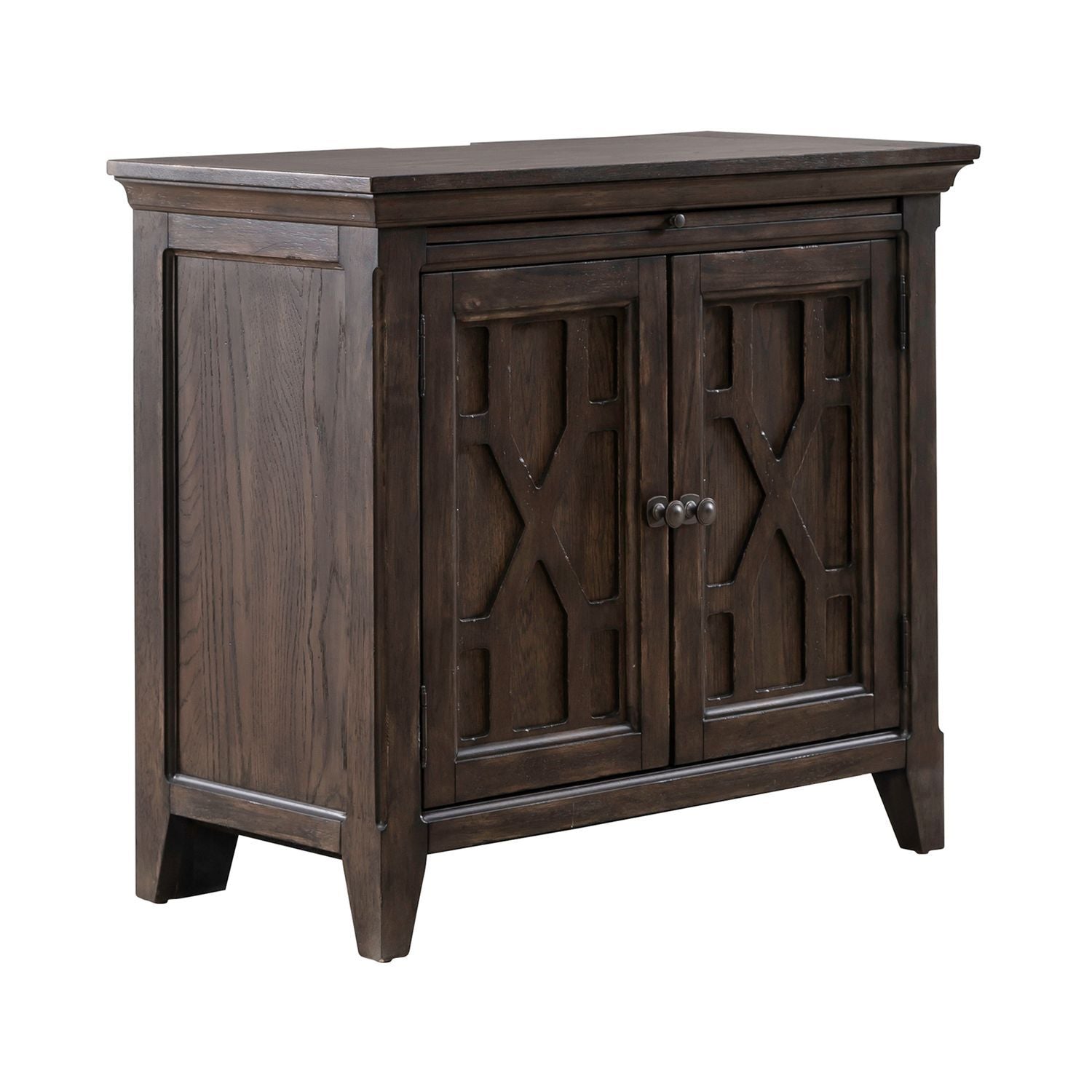 Paradise Valley - 2 Door Bedside Chest With Charging Station - Dark Brown - Hornell Furniture Outlet