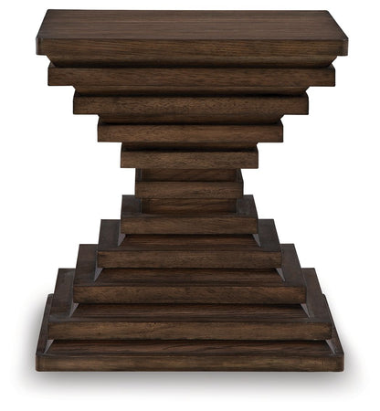 Hannodream - Warm Brown - Square End Table - Hornell Furniture Outlet