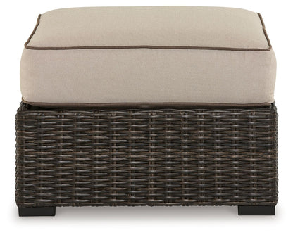 Coastline Bay - Brown - Ottoman With Cushion - Hornell Furniture Outlet