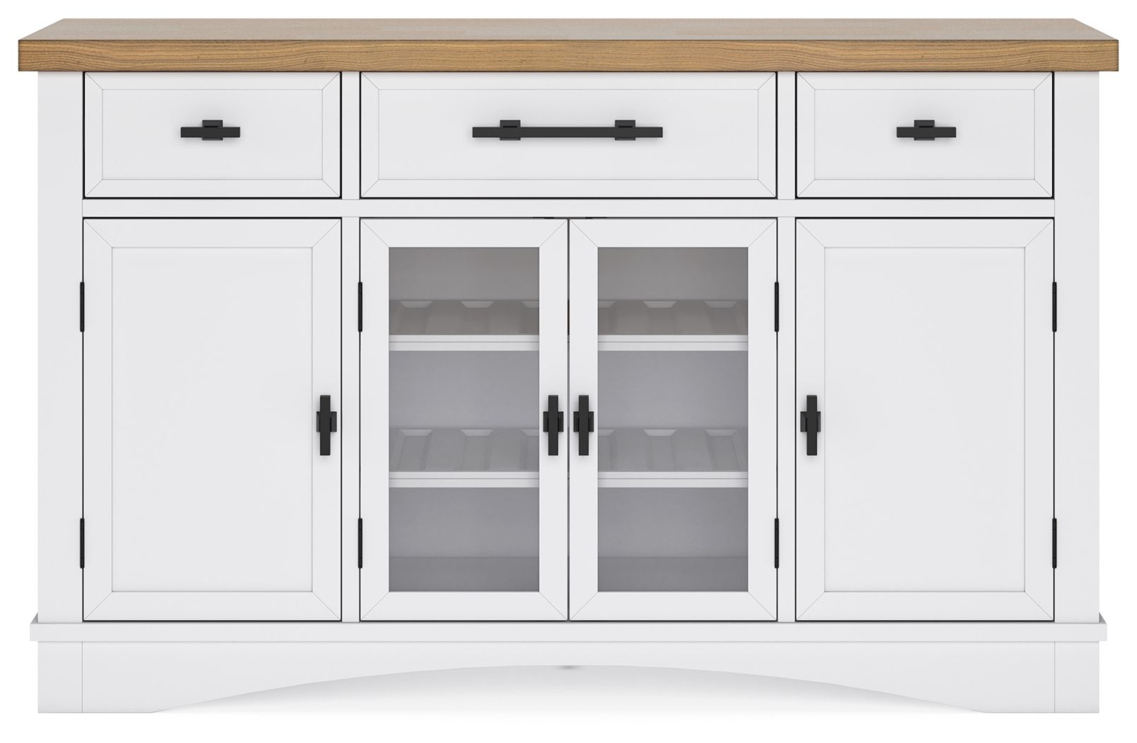 Ashbryn - White / Natural - Dining Room Server - Hornell Furniture Outlet
