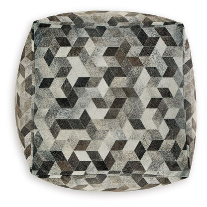 Albermarle - Gray / Brown - Pouf - Hornell Furniture Outlet