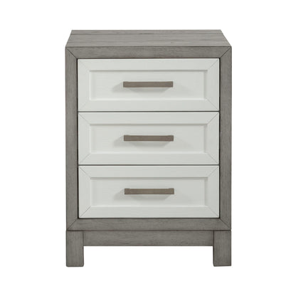 Palmetto Heights - 3 Drawer Chair Side Table - White - Hornell Furniture Outlet