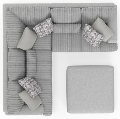 Titan - Sectional With Comfort Coil Seating, Cocktail Ottoman And Accent Pillows Included - Hornell Furniture Outlet