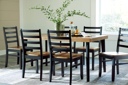 Blondon - Brown / Black - Rectangular Drm Table Set (Set of 7) - Hornell Furniture Outlet
