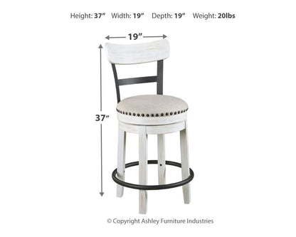 Valebeck - Full Back Swivel Stool - Hornell Furniture Outlet