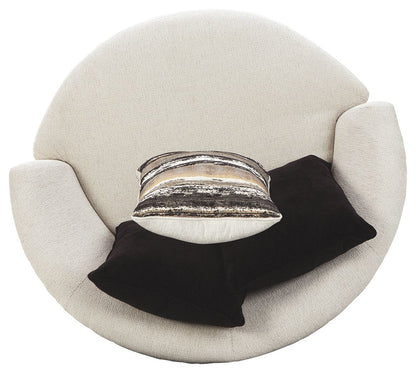 Cambri - Snow - Oversized Round Swivel Chair - Hornell Furniture Outlet