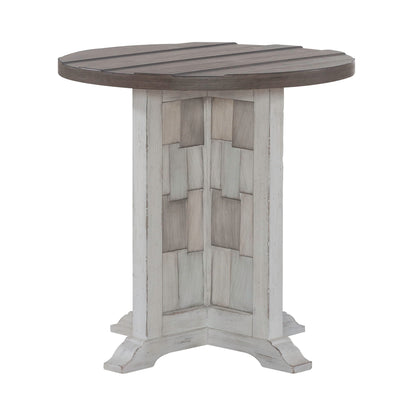 River Place - Round Chairside Table - White - Hornell Furniture Outlet